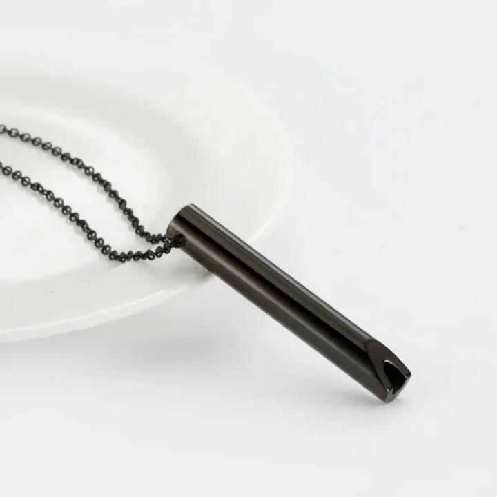 Kalsten | Breathing Exercise Necklace | Stainless Steel | Smoking & Vaping Alternative for Anxiety Relief
