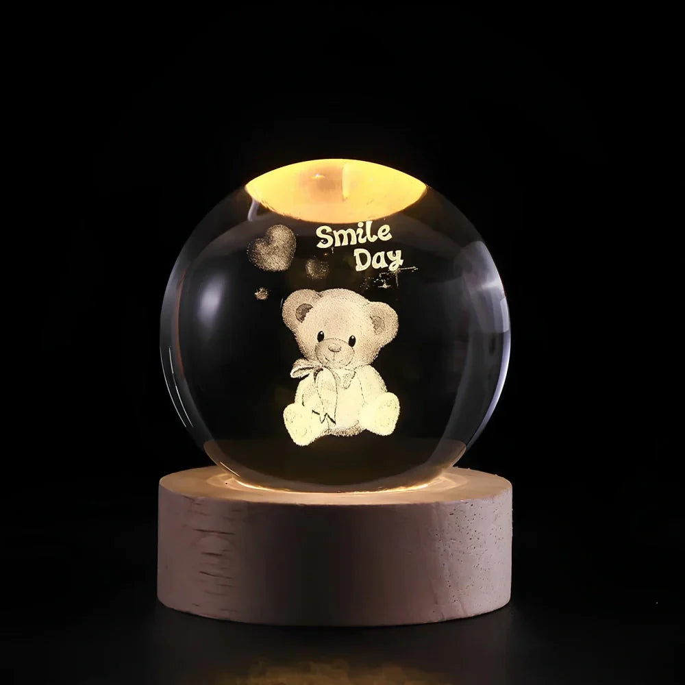 3D Crystal Ball LED Night Light Kalsten