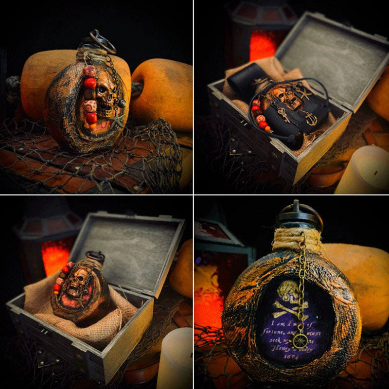 Skull Pirate Rum Bottle made of Resin | Kalsten