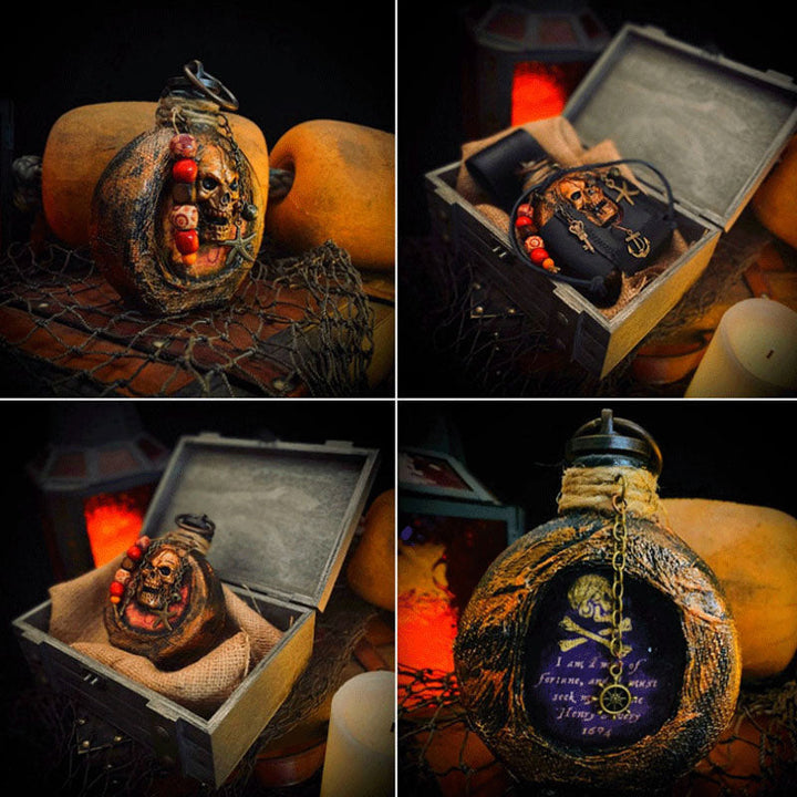 Skull Pirate Rum Bottle made of Resin | Kalsten
