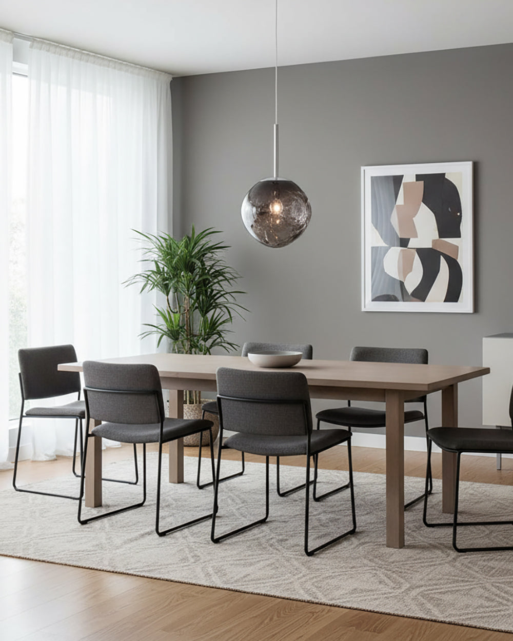 Pendant Lamp Metal 11 in Adjustable Ceiling Light Silver Gold Rose Gold Smoky Gray | Kalsten