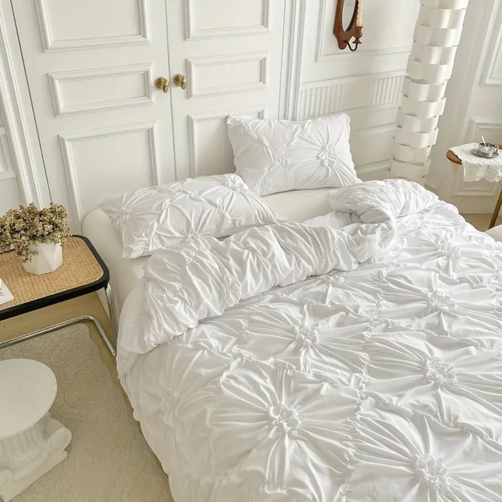 Kalsten | Duvet Cover Set Pinch Pleat Floral Design