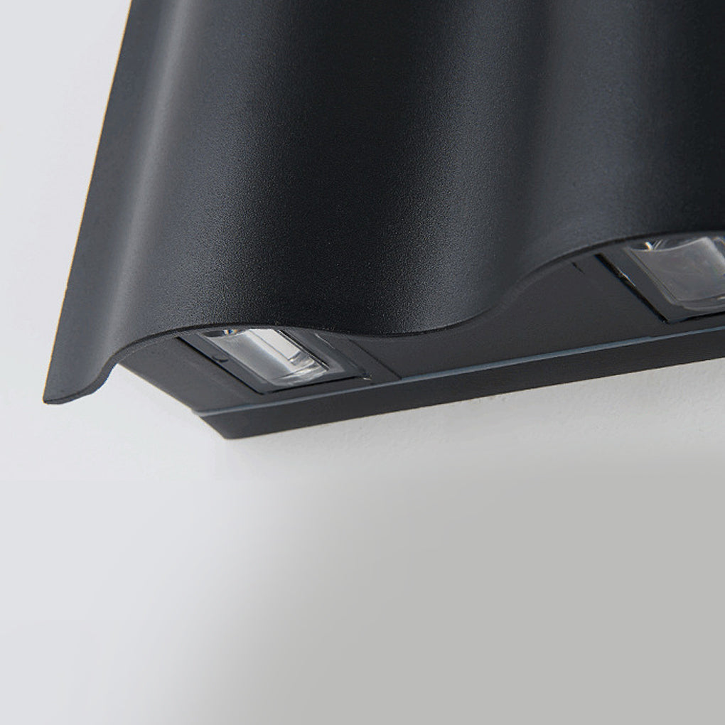 Modern Black LED Outdoor Wall Sconce Kalsten