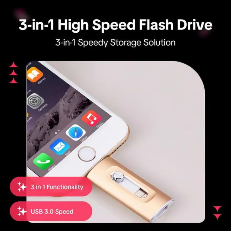 Kalsten | 3 in 1 large capacity USB flash drive for mobile phone and computer