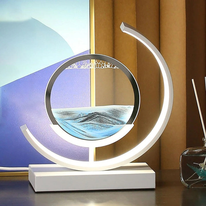 LED Table Lamp with Moving Sand Landscape – SandLight | Kalsten