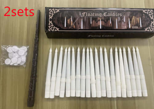 20 LED Floating Taper Candles With Candle Sticks and Magic Wand Remote Control for Home and Event Decoration | Kalsten