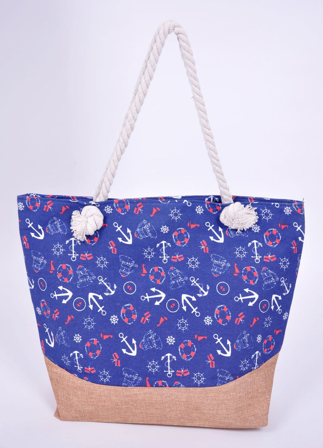 Large Maritime Beach Bag with Sturdy Rope Handles Kalsten