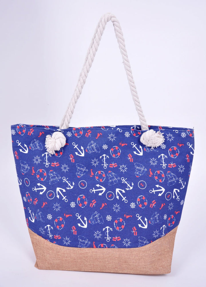 Large Maritime Beach Bag with Sturdy Rope Handles Kalsten
