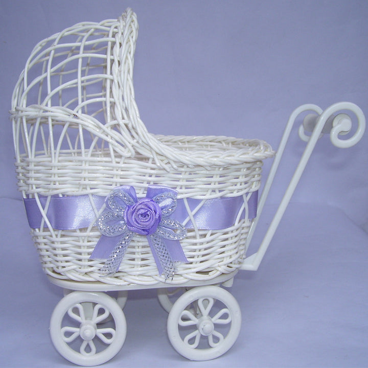 Decorative Wicker Doll Pram Kalsten