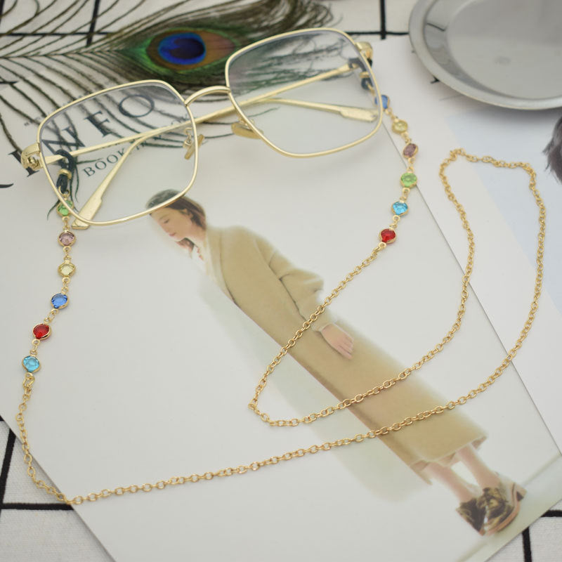 Elegant Gemstone Eyewear Chain Kalsten