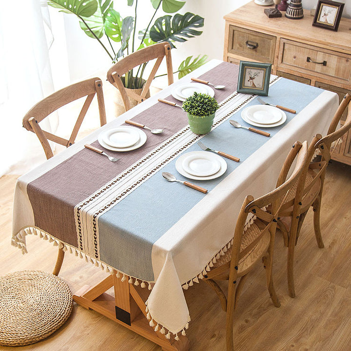 Decorative Fringed Tablecloth