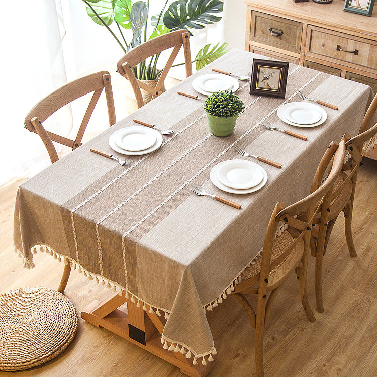 Decorative Fringed Tablecloth