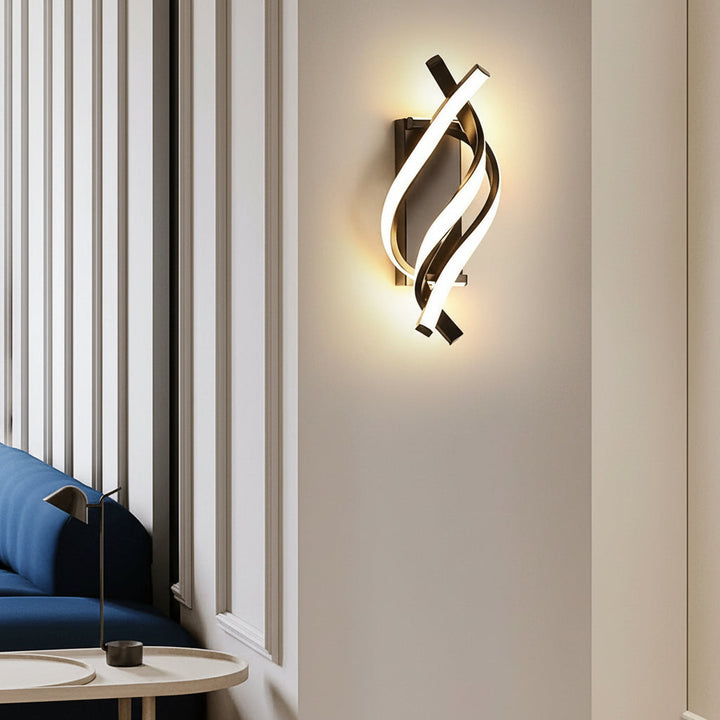 Spiral Wall Sconce Helix DNA Metal Acrylic 22W 33cm / 13in 3-Color Dimmable | Kalsten