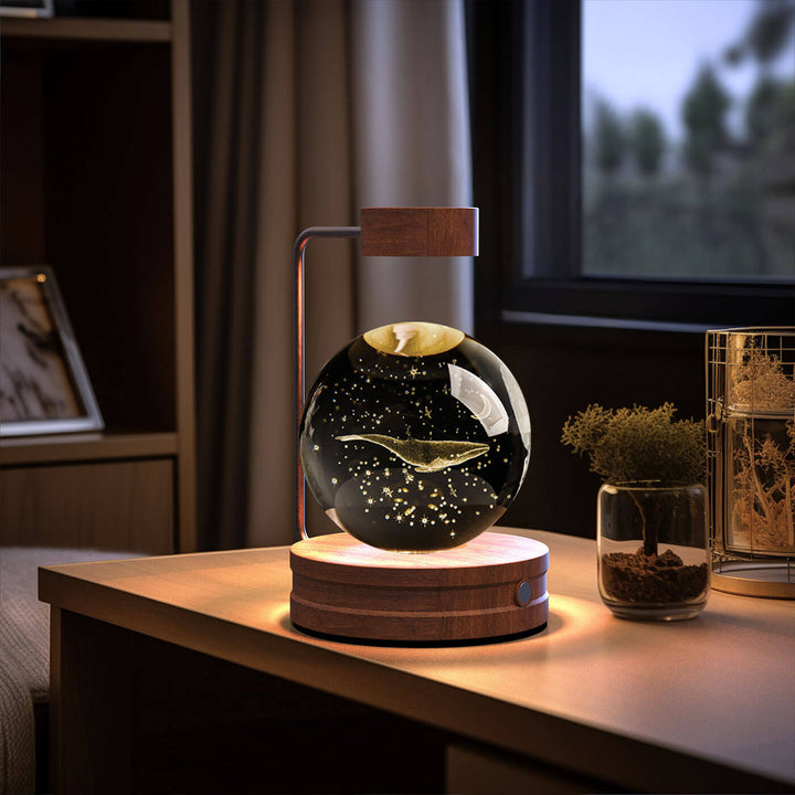 Crystal Ball Cosmic Dinosaur Indoor Night Light USB Power Warm Bedside Light Birthday Gift Night Lamp | Kalsten