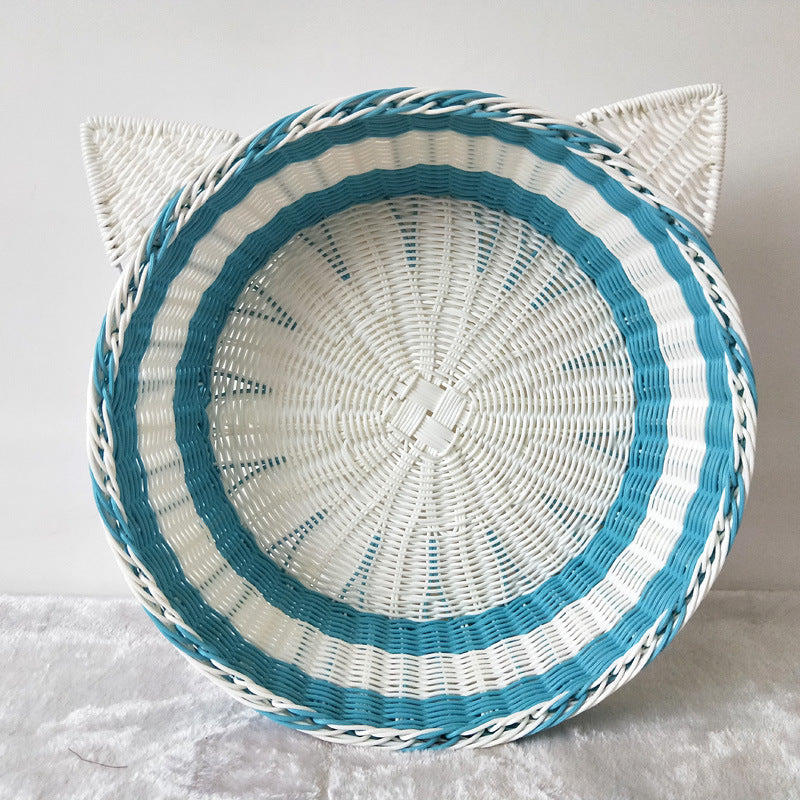 Cat Ear Woven Storage Basket Kalsten