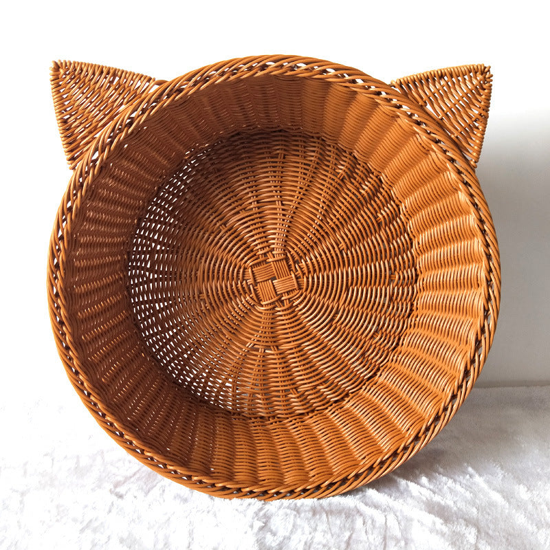 Cat Ear Woven Storage Basket Kalsten