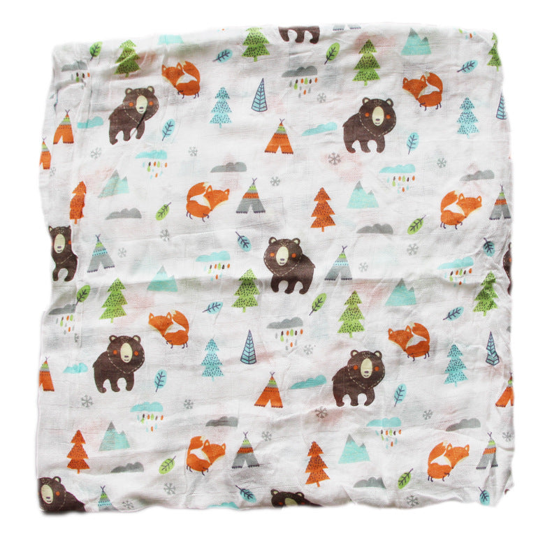 Organic Cotton Dinosaur Print Muslin Swaddle kalsten