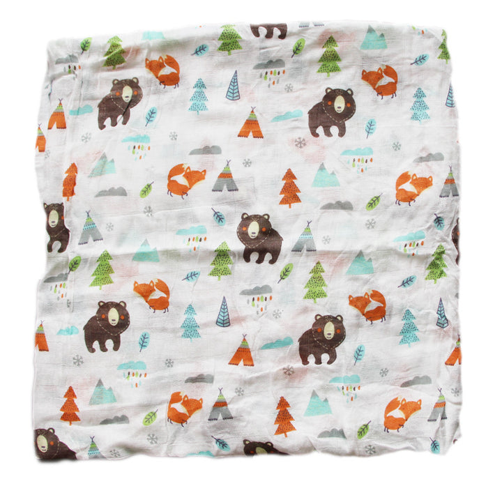 Organic Cotton Dinosaur Print Muslin Swaddle kalsten