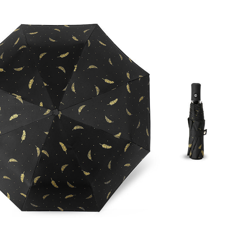 Women's elegant folding umbrella with trendy feather design Kalsten