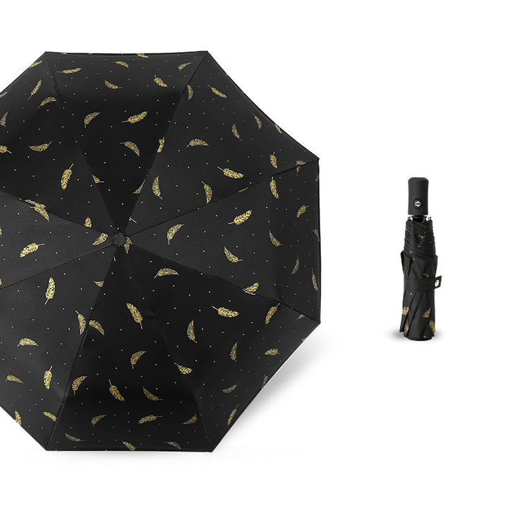 Women's elegant folding umbrella with trendy feather design Kalsten