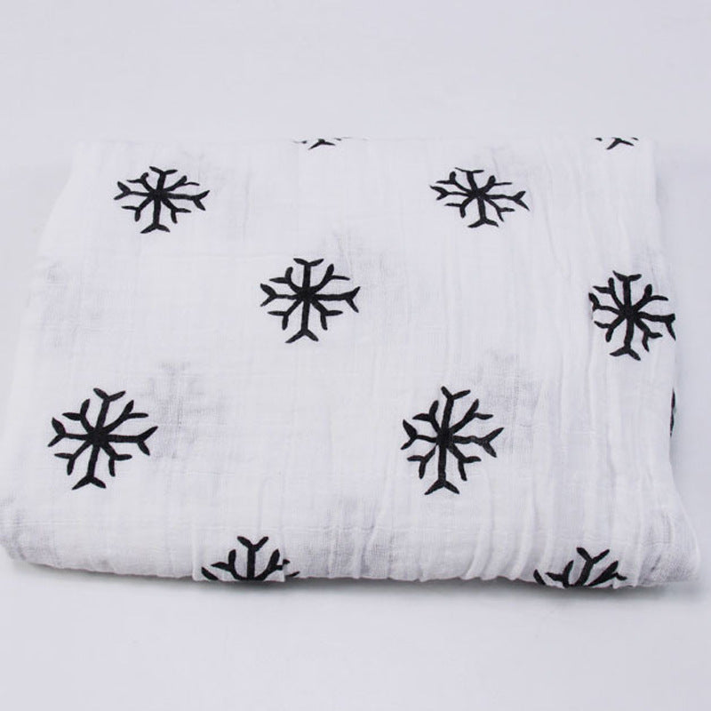 Cotton Muslin Baby Blanket with Heart Pattern kalsten