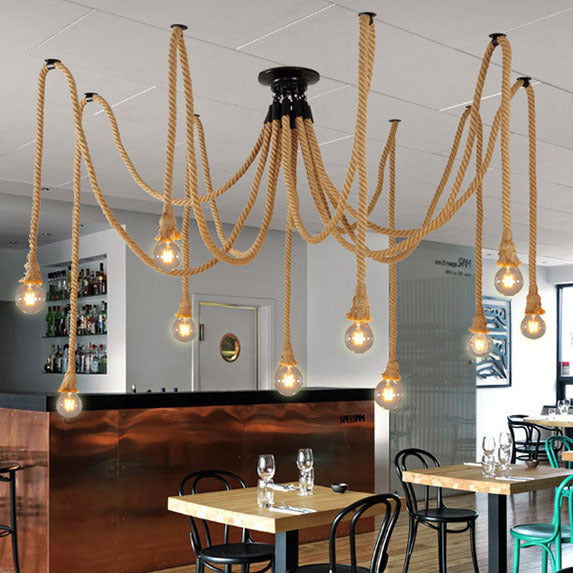 Rustic Rope Pendant Light