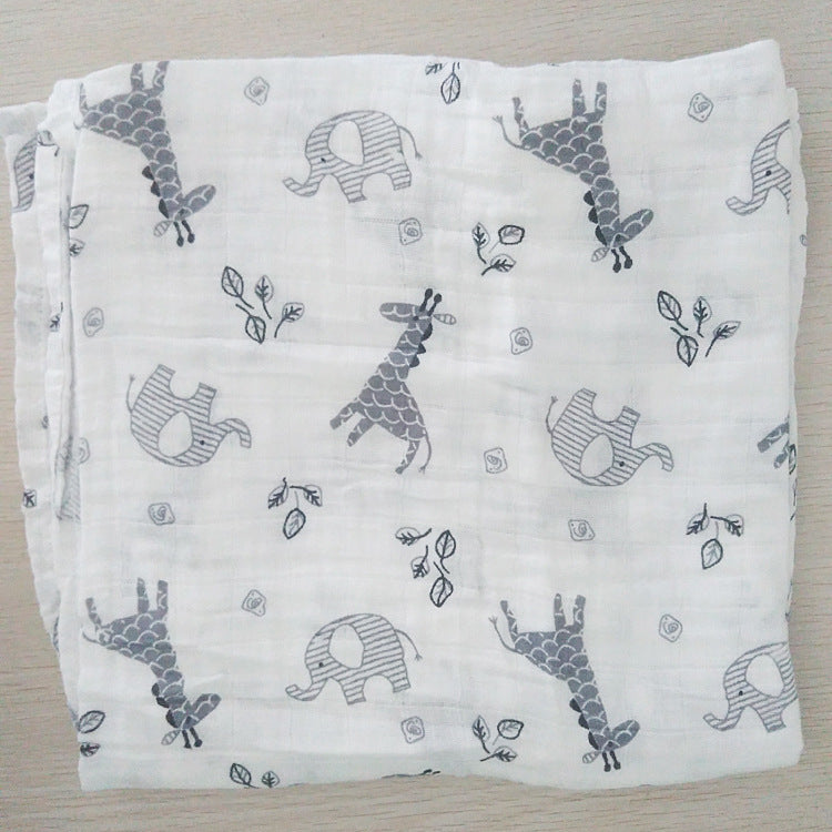 Cotton Muslin Baby Blanket with Heart Pattern kalsten
