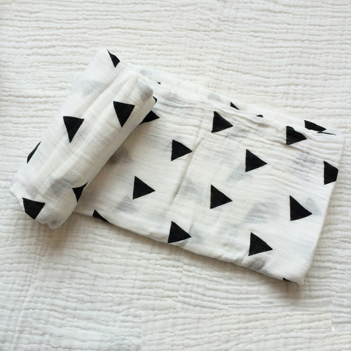 Cotton Muslin Baby Blanket with Heart Pattern kalsten