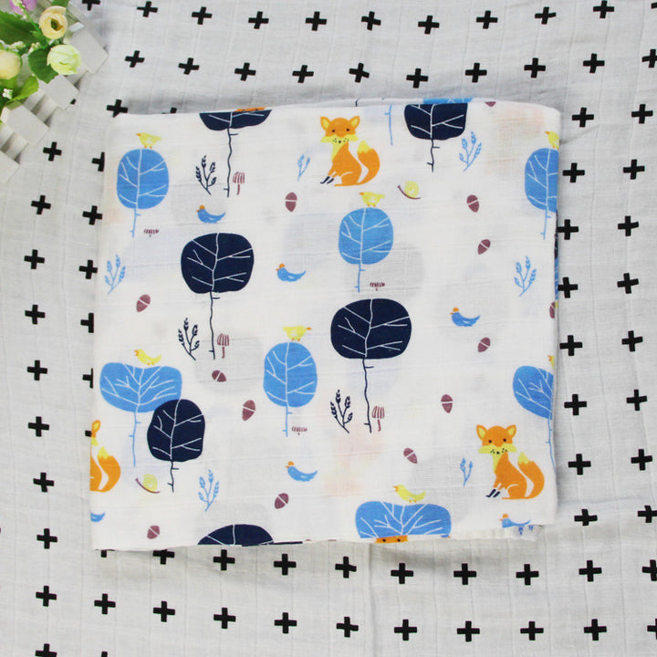 Cotton Muslin Baby Blanket with Heart Pattern kalsten