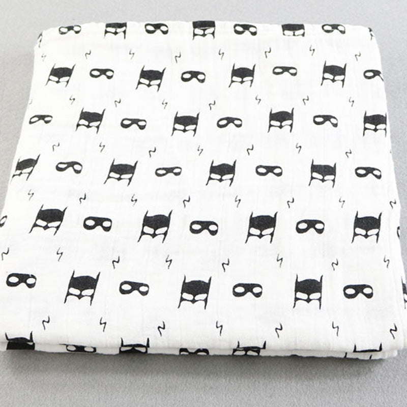 Cotton Muslin Baby Blanket with Heart Pattern kalsten
