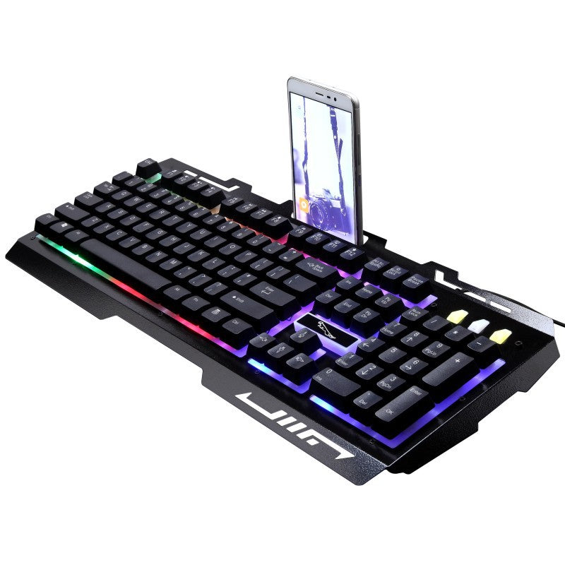 RGB Backlit Mechanical Gaming Keyboard with Smartphone Holder Kalsten