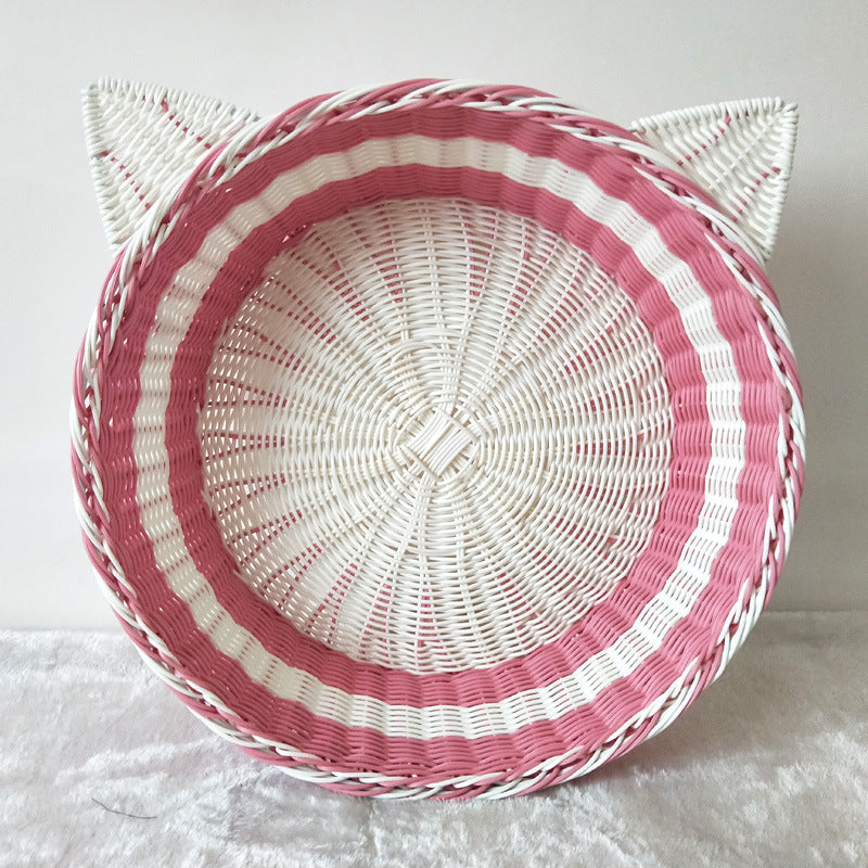 Cat Ear Woven Storage Basket Kalsten