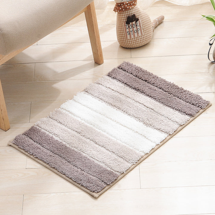 Soft Striped Bathroom Rug Kalsten