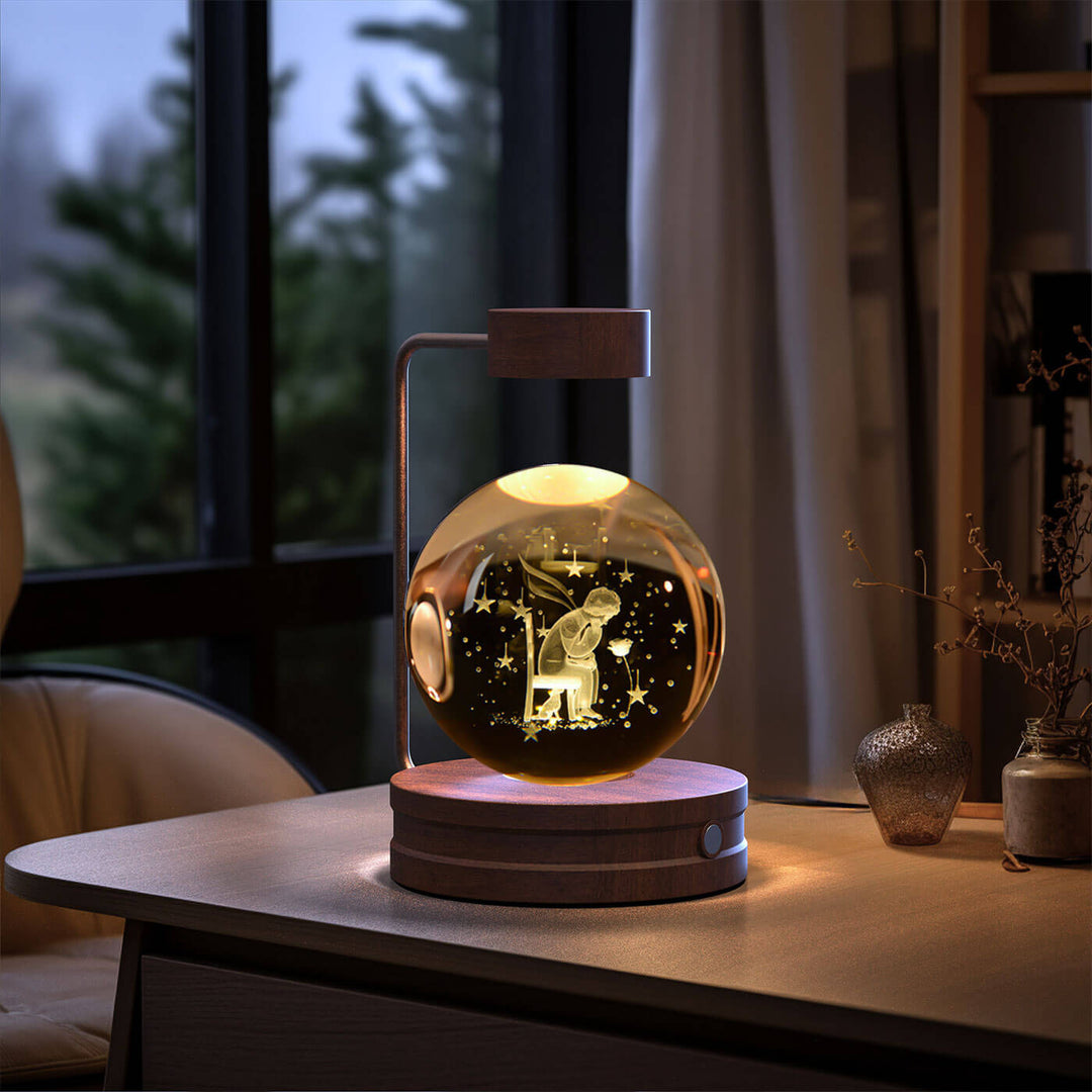 Crystal Ball Cosmic Dinosaur Indoor Night Light USB Power Warm Bedside Light Birthday Gift Night Lamp | Kalsten