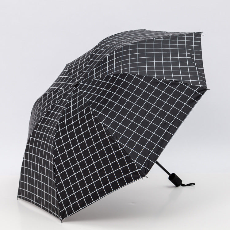 Women Black-white checkered pattern umbrella Kalsten