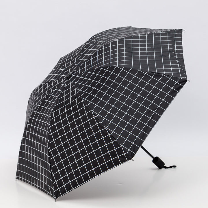 Women Black-white checkered pattern umbrella Kalsten