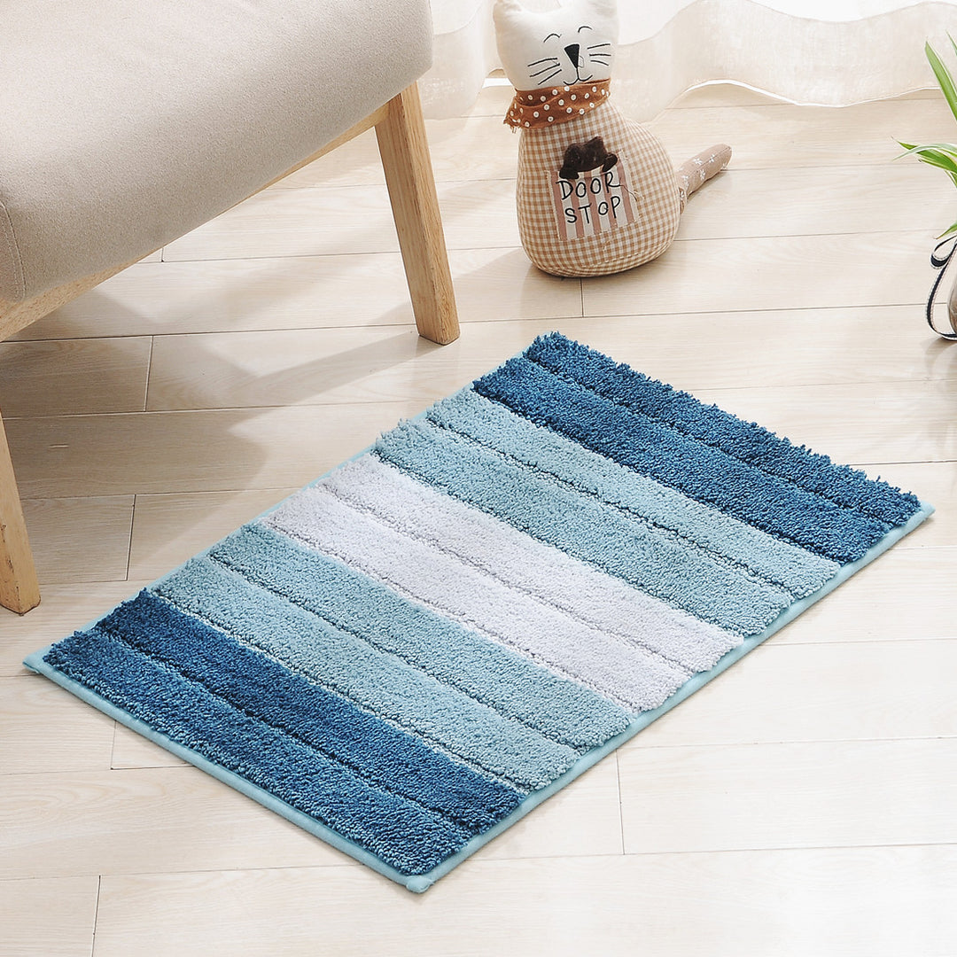 Soft Striped Bathroom Rug Kalsten