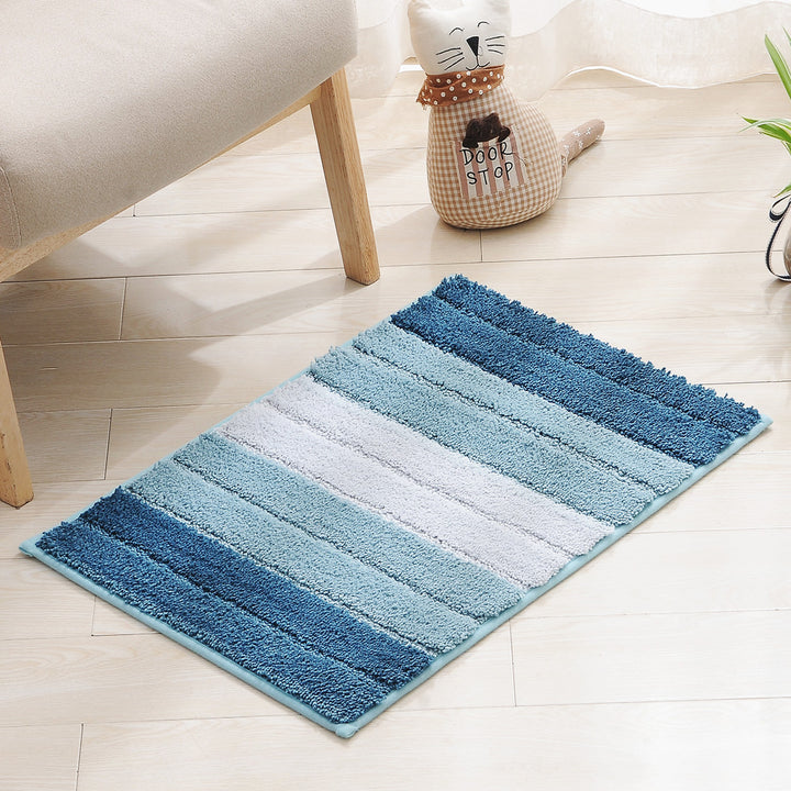Soft Striped Bathroom Rug Kalsten
