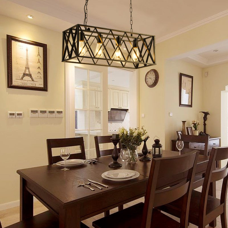Industrial Geometric Pendant Light