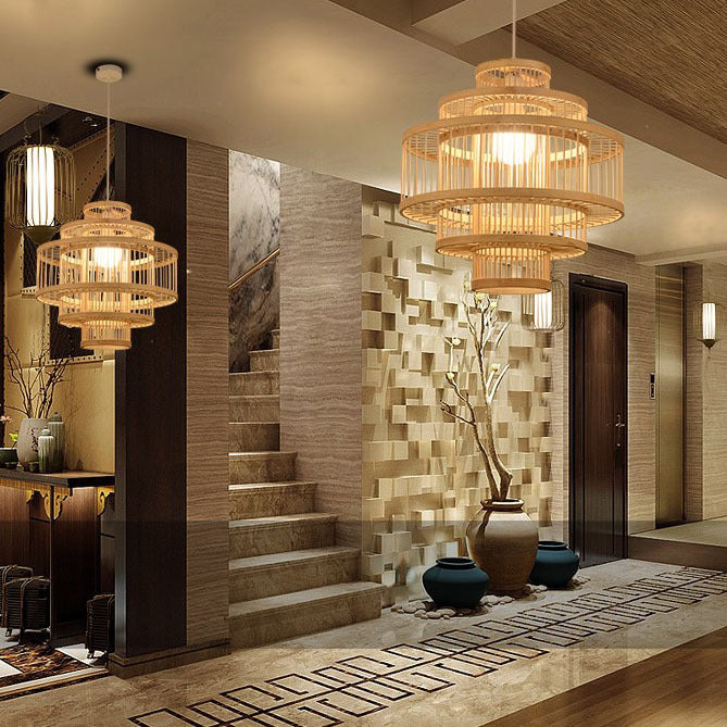 Artisan Bamboo Chandelier
