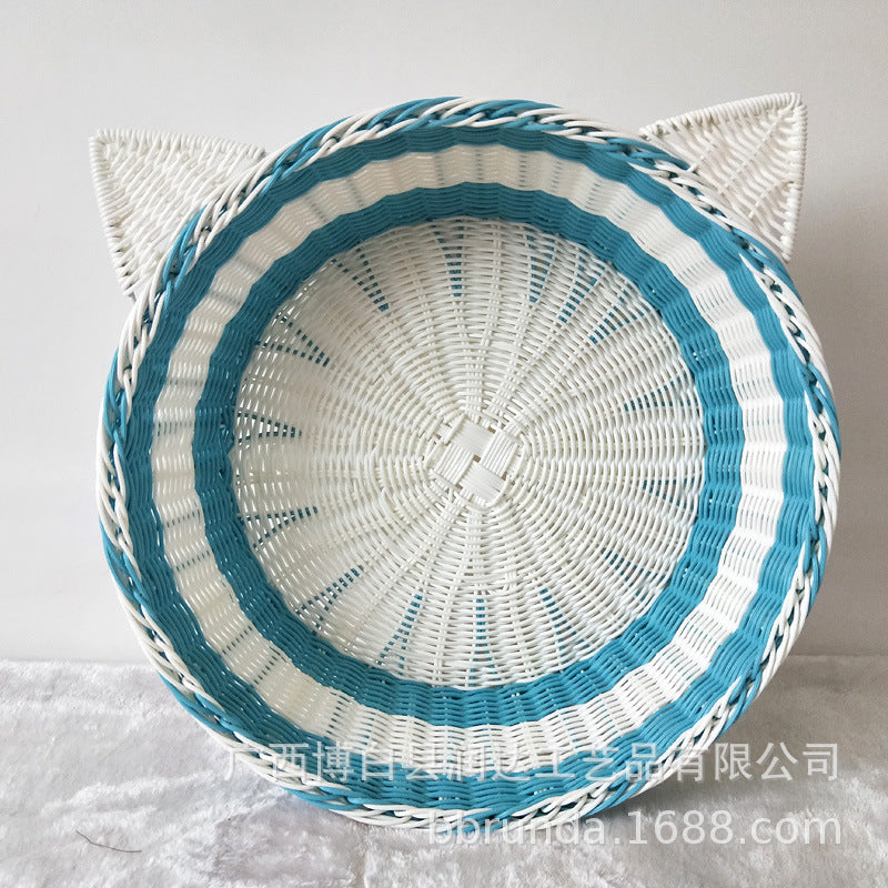 Cat Ear Woven Storage Basket Kalsten