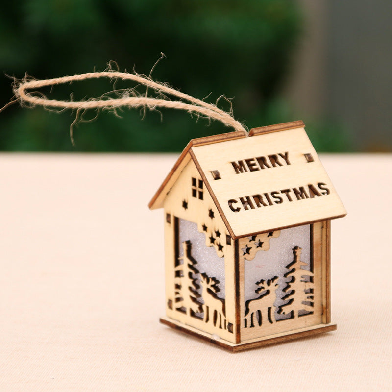 Wooden Christmas Decoration House Figurine Kalsten