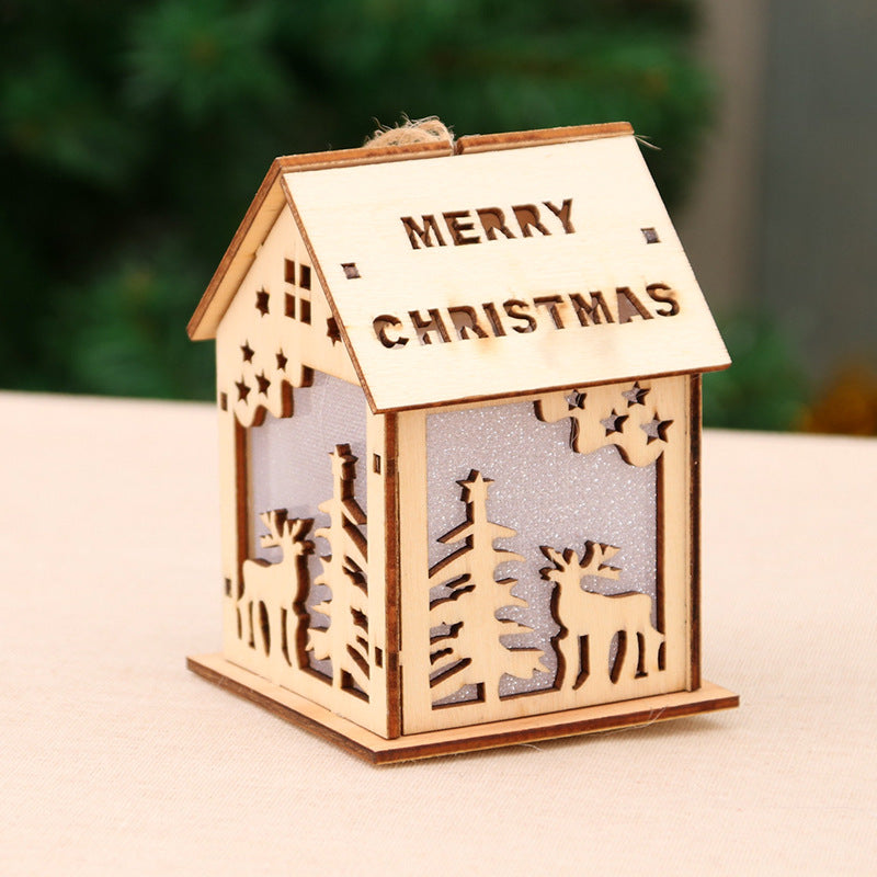Wooden Christmas Decoration House Figurine Kalsten