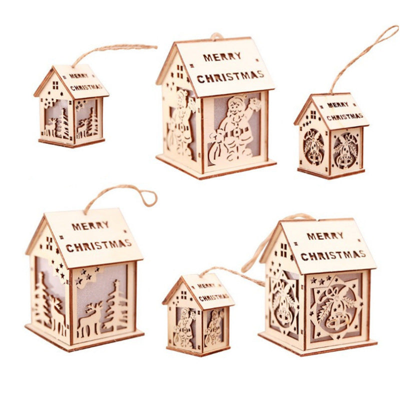Wooden Christmas Decoration House Figurine Kalsten