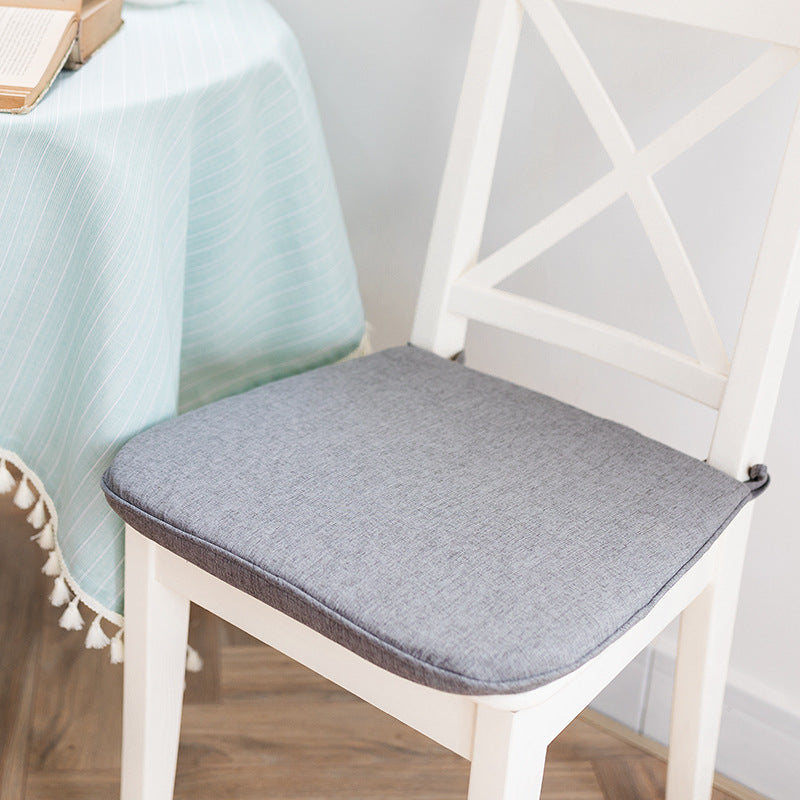 Padded chair cushion with ties and breathable linen mix Kalsten