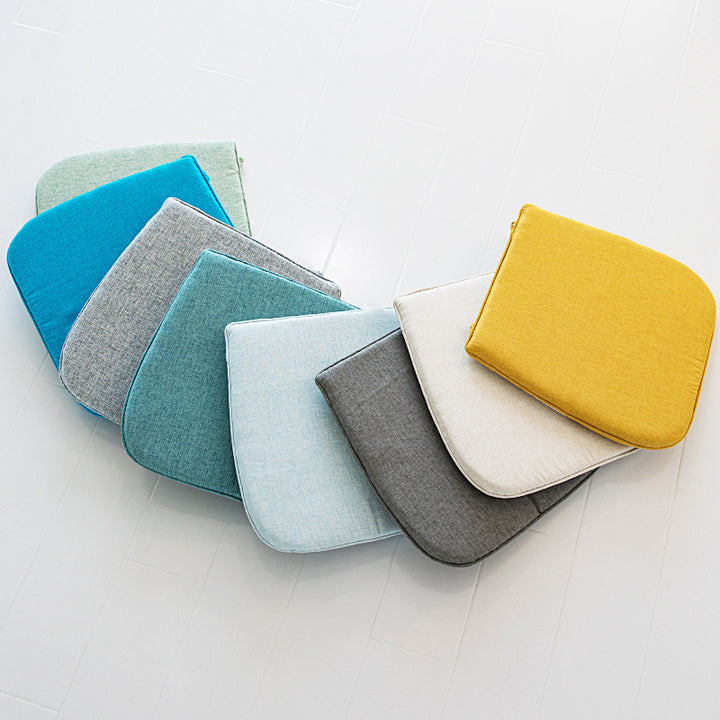 Padded chair cushion with ties and breathable linen mix Kalsten