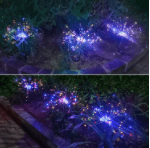 New Ground Plug Solar Fireworks Light LED Light String Copper Wire Outdoor Garden Decoration Star Lights Christmas Lights | Kalsten