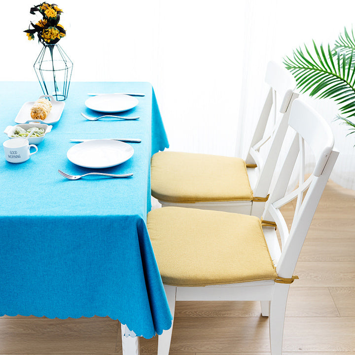 Padded chair cushion with ties and breathable linen mix Kalsten