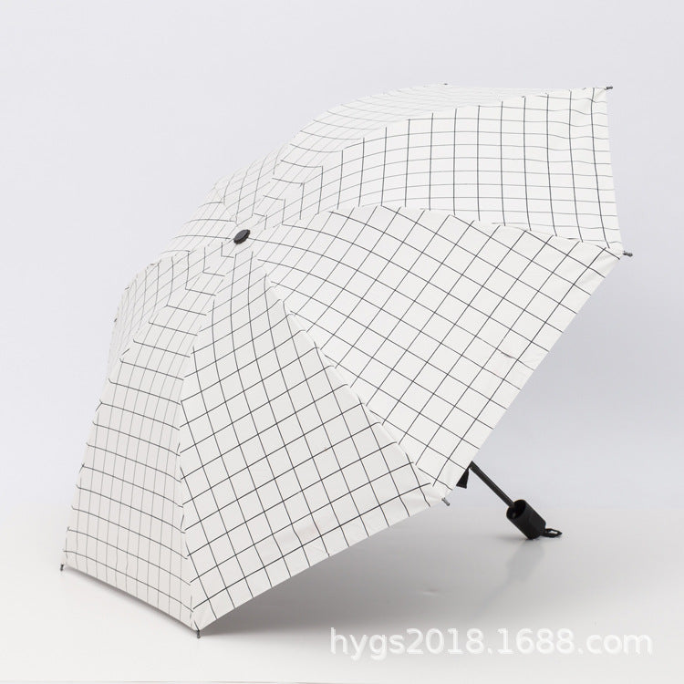 Women Black-white checkered pattern umbrella Kalsten