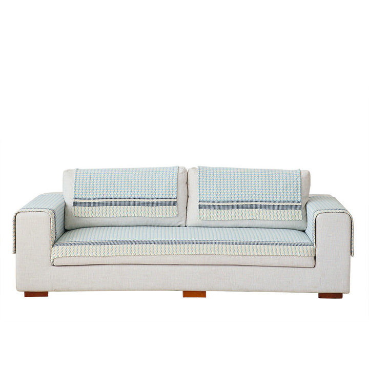 Sofa cushion set for 3-seater with non-slip underside and decorative stitching Kalsten